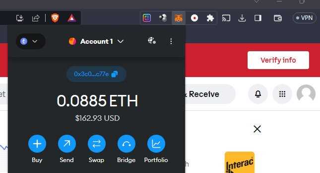 5. Connect your Metamask wallet