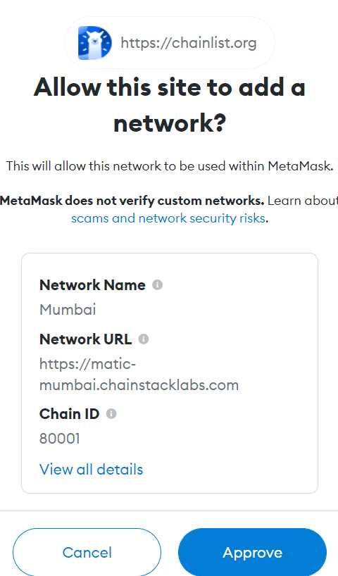 Step 3: Open Metamask and switch to the Mumbai Testnet