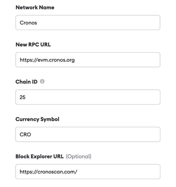 Step 3: Connecting to Cronos Network