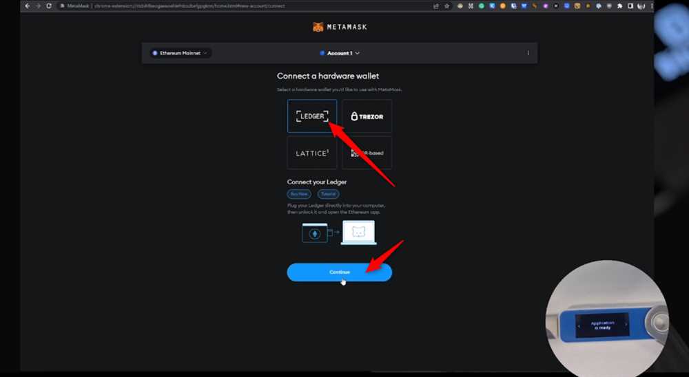 Step 2: Connect Ledger to Metamask