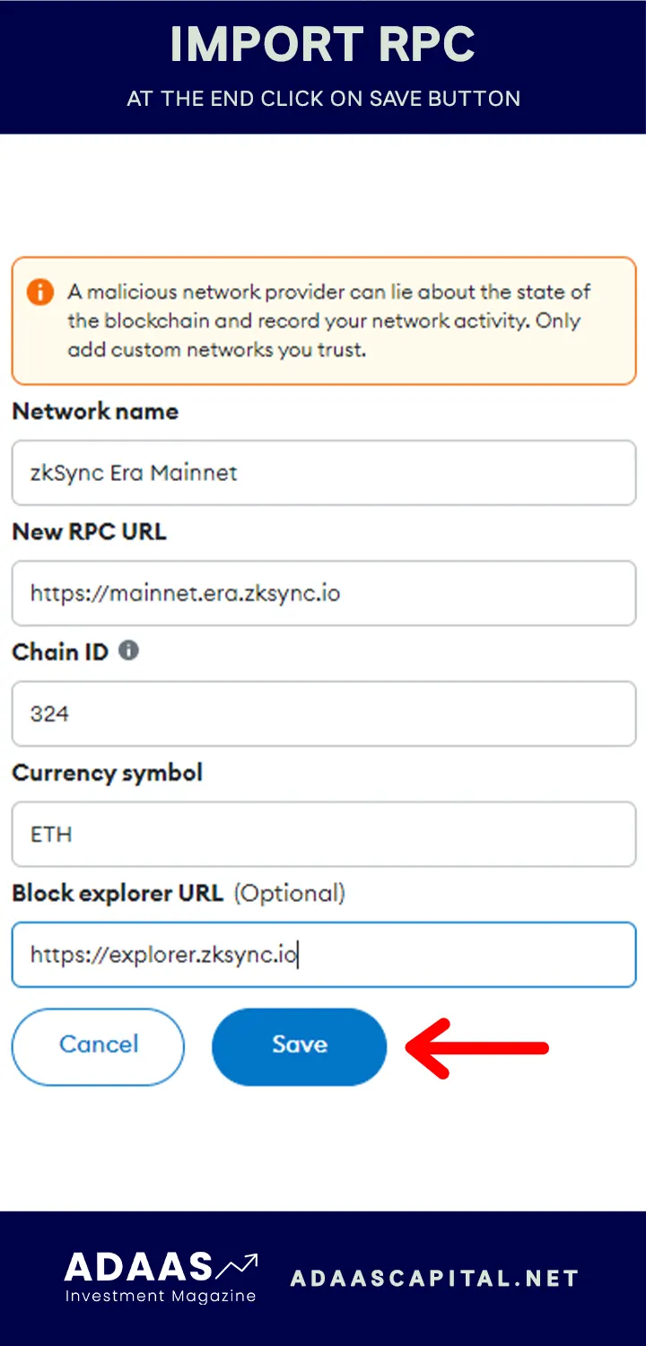 Integrating zkSync Network