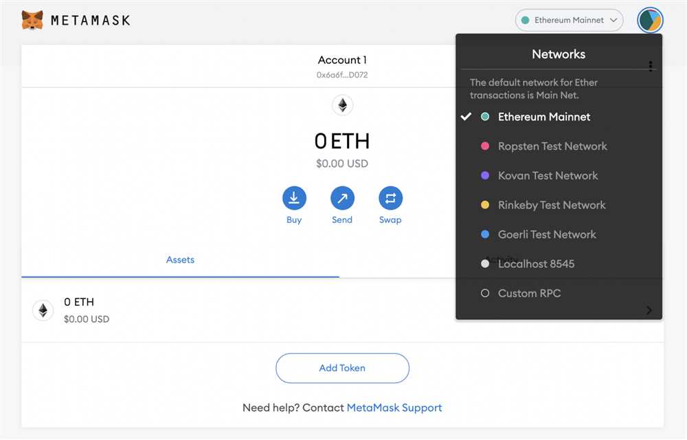 Adding the Songbird Network to MetaMask