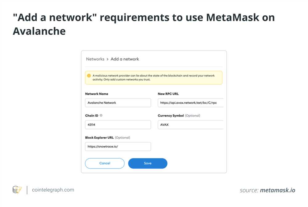 Integrating Avalanche: A Step-by-Step Guide to Adding Avalanche Network to Metamask
