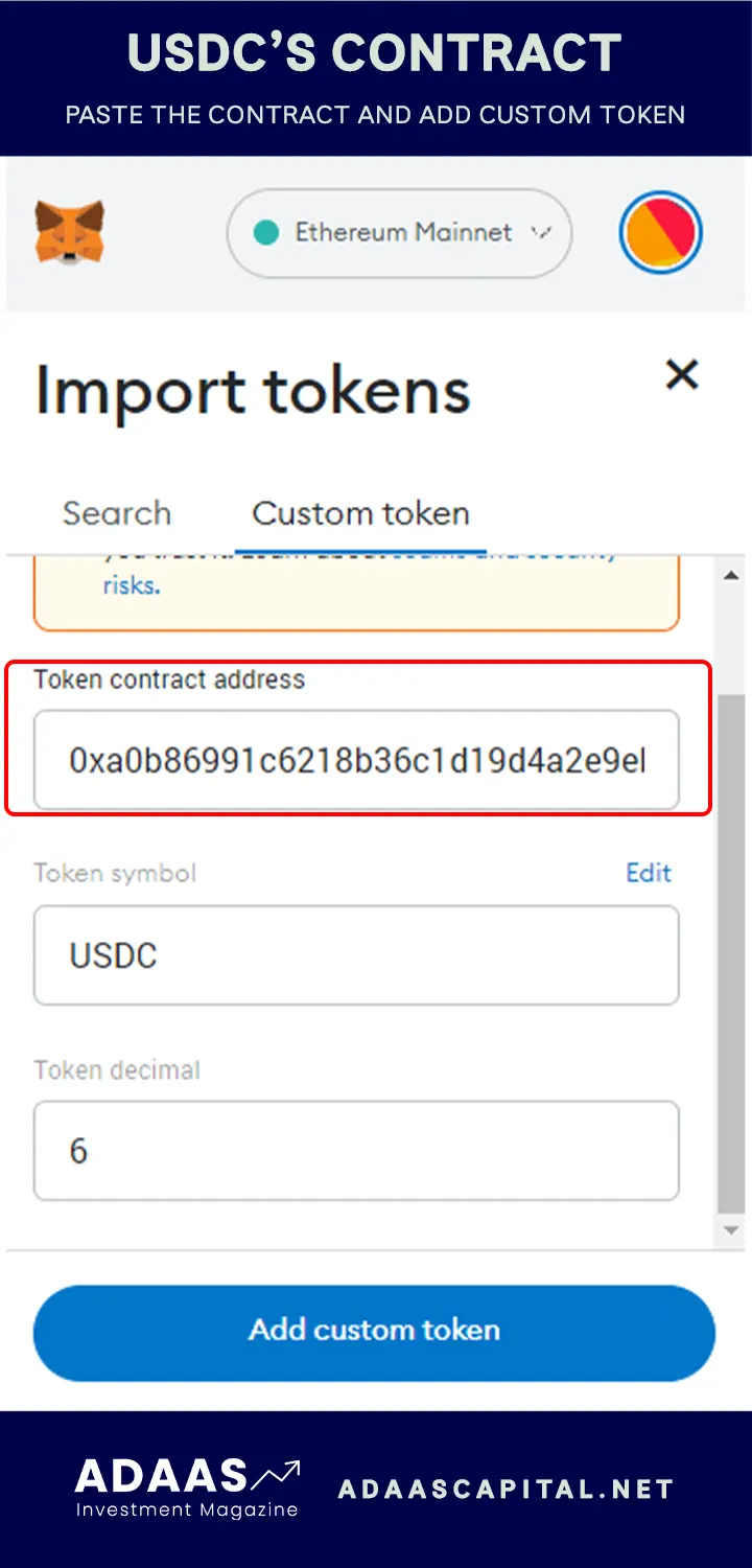 Step 3: Confirm and Import USDC