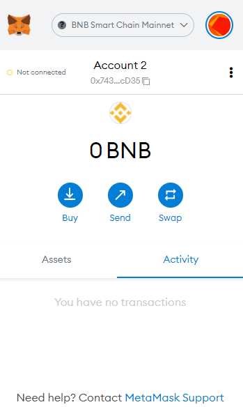Connecting Metamask to the Binance Smart Chain