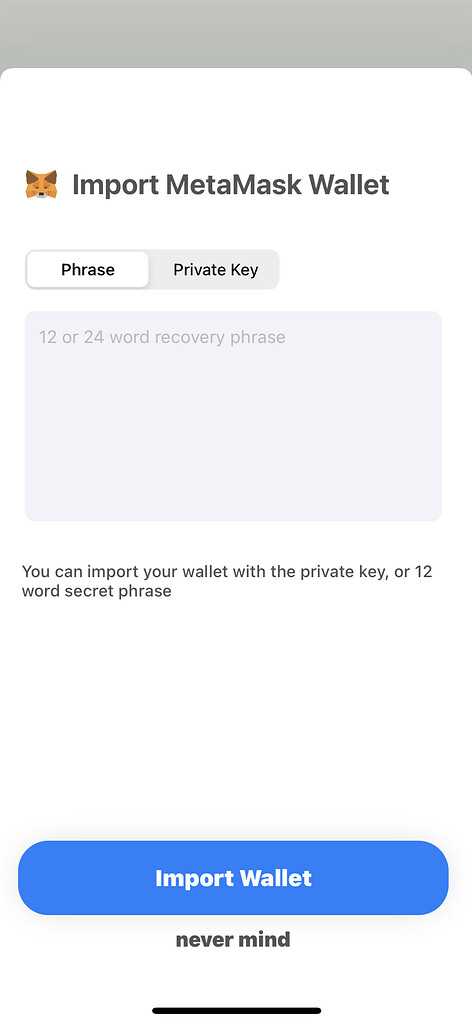 Importing a Private Key