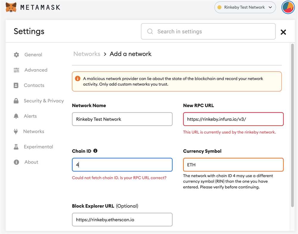 How to Connect Rinkeby with Metamask